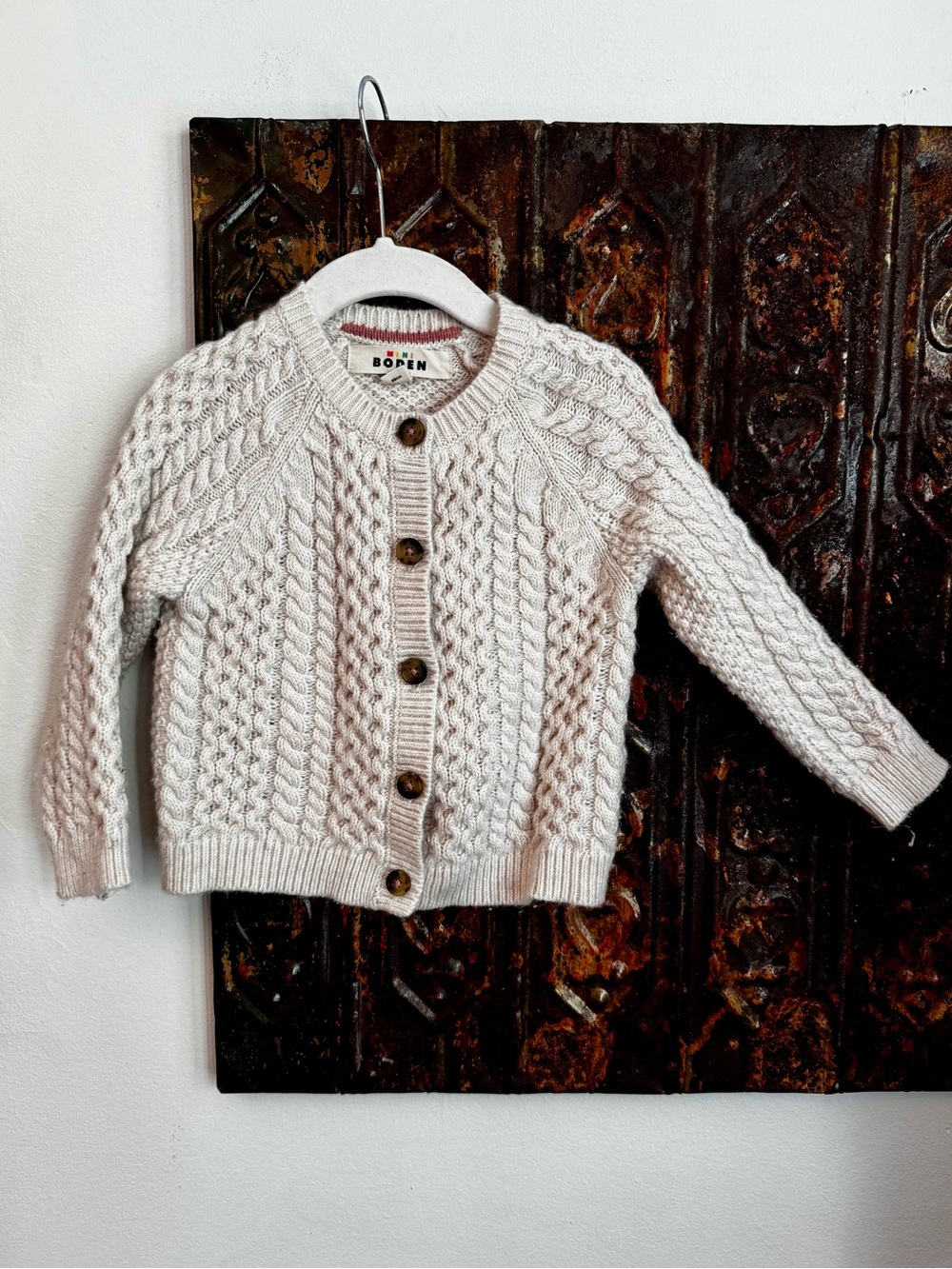 Mini Boden Cable Knit Cardigan
